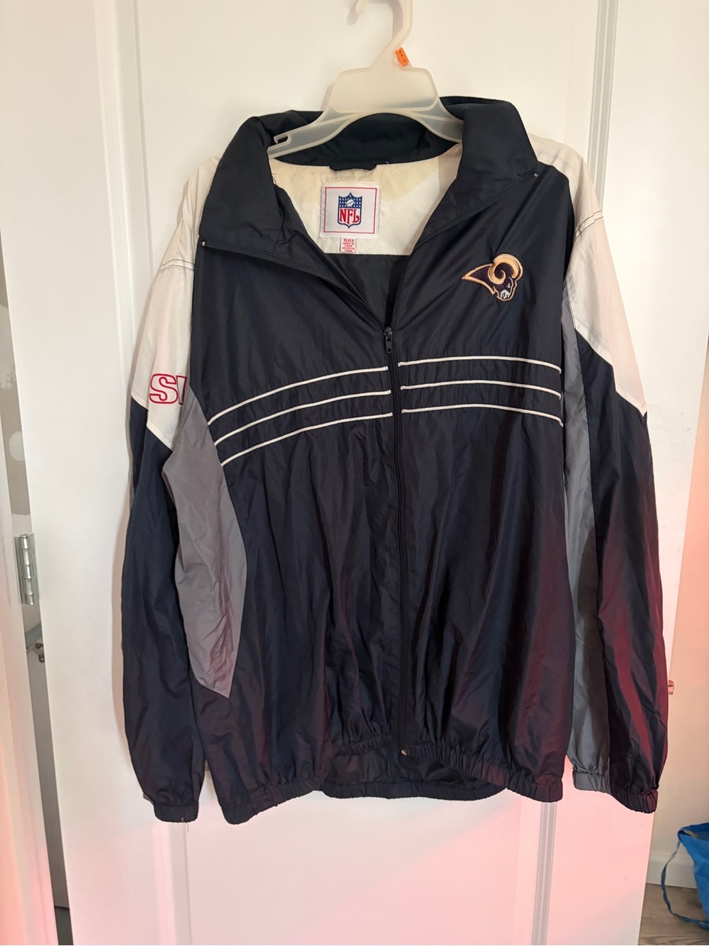 St. Louis Rams Sports Illustrated NFL Windbreaker Jacket - Navy & White